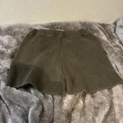 LAGUA GEM オリーブ色 リブ編み ショートパンツ