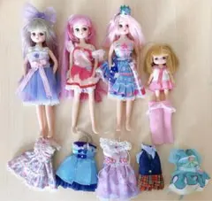 リカちゃん人形5体セットと衣装6着