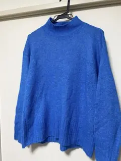 Samantha Mos2 サマンサモスモス　ブルー　タートルネックニット