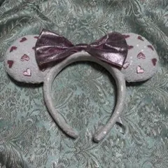 ディズニーリゾート　スパンコール　カチューシャ　ピンク　ハート