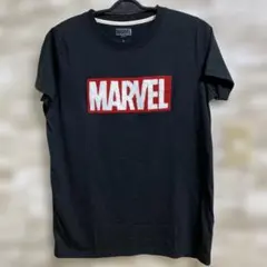 MARVEL ロゴ サガラ刺繍 Tシャツ ブラック　　Lサイズのサムネイル