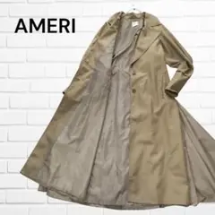 AMERI アメリ バックフリルロングトレンチコート ベージュ系 通勤 春秋