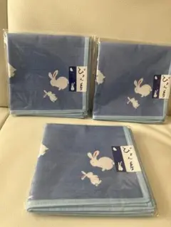 3.ハンカチ？ランチョンマット？野をかけるうさぎ3点セット　ぴょん屋　和風