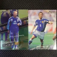 中田英寿 サッカーカード 日本代表 2枚セット Japan サッカー トレカ