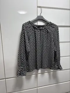 BANANA REPUBLIC ブラウス 白✖️黒 Sサイズ