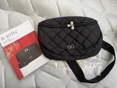 【a-jolie】 キルティングショルダーバッグ ブラック