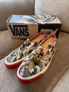 奇跡のデッド US10.5 VANS 90s USA製 SLIP ON カモ柄