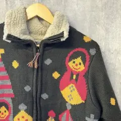 【限界価格　レア 美品】rough マトリョーシカデザイン ニットジャンパー