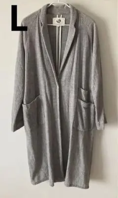 藤*生様 コムサイズム　ロングコート　薄手　毛70% グレー　サイズL 00年代