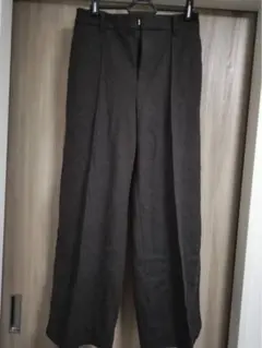 UNIQLO ブラッシュドジャージーワイドパンツ　ダークブラウン