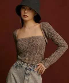 SNIDEL ビスチェニットセットカーディガン