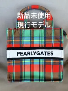 取扱終了】PEARLY GATES カートバッグ ネイビー チェーン柄 未使用