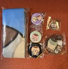 ちいかわ　くりまんじゅう　エコバッグ・缶バッジ等まとめ売り6点セット