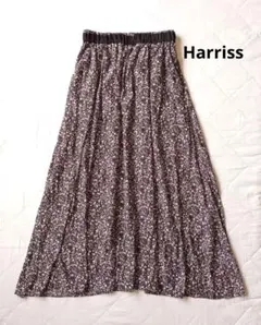 極美品　Harriss　ヒョウ柄風　マキシフレアスカート　日本製　ハリスのサムネイル