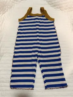 青と白のストライプ サロペット 100cm