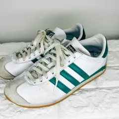 adidas カントリーホワイト/グリーン スニーカー 25.5cm - メルカリ