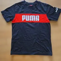150★PUMA Tシャツ ブラック レッド ロゴプリント