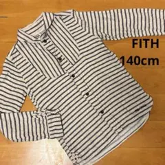 FITH フィス　140cm シャツ　ボーダー　麻混