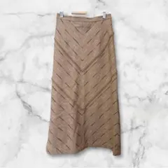 スカート【11号】大きいサイズ ロング Aライン フレア 大人カジュアル