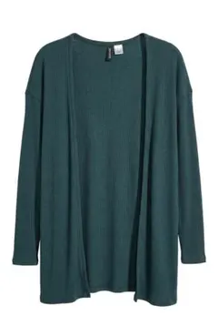 H&M ダークグリーン カーディガン