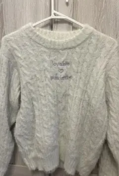 lovable ケーブルニットセーター ホワイト