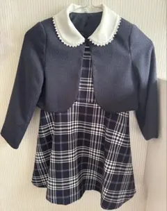 フォーマル ワンピース ネイビー 120 女の子