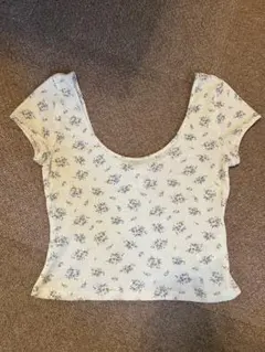 花柄 カットソー XS