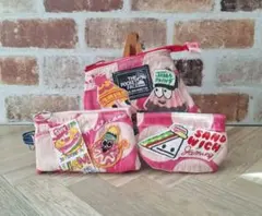 ハンドメイド　リメイクポーチset