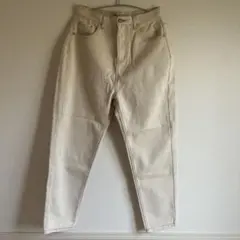 CLASSICAL ELF アイボリー ストレートデニムパンツ