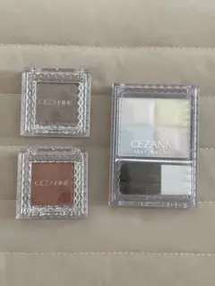 CEZANNE アイシャドウ06、09ミックスカラーチーク10