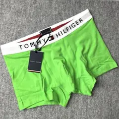 新品【トミーヒルフィガー】オーガニックコットン混 ボクサーパンツ S （M）緑のサムネイル