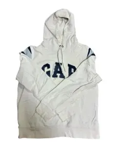 GAP ホワイト フード付きパーカー L