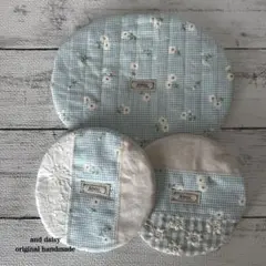 ハンドメイド**はぎれを繋いだおうちカフェ3点セット**&daisy