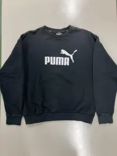 PUMA ブラック スウェット トレーナー