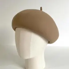 ベージュ ベレー帽 メンズ レディース ウール 厚地 秋冬 暖かい シンプル