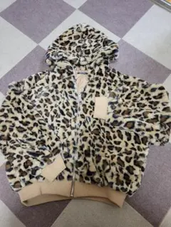 ヒョウ柄ボアパーカー