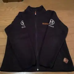 Hübsch ロゴ入りフリースジャケット 黒　Ｍ