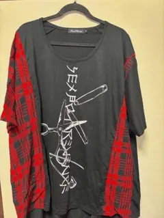 Sexpot Revenge 半袖Tシャツ チェック柄切替のサムネイル