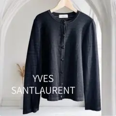 稀少 未使用 金ボタン付き イヴサンローラン カーディガン YSL 刺繍 M 中古・古着通販】Yves Saint Laurent (イヴサンローラン) 金
