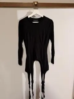 【simone rocha】　シモーネロシャ　長袖ガータートップス　ブラック