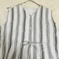 FORK&SPOON ボーダーワンピース ストライプ M 夏