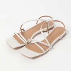 【未使用】BARNYARDSTORM ストラップフラットサンダル 37 ホワイト