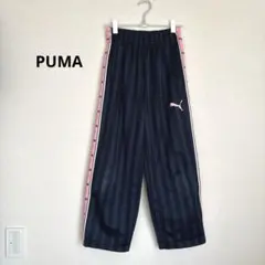 PUMA プーマ　ジャージ パンツ ストライプ スポーツ トレーニング　ネイビー