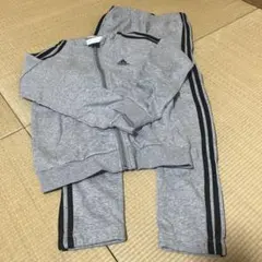 新品 140cm アディダス フード付きジャージセット グレー✖️ブラック