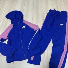 NIKE フード付きジャージ S 青/ピンク　春服