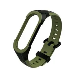 Emoin コンパチブル スマートウォッチバンド オリーブ＆ブラック