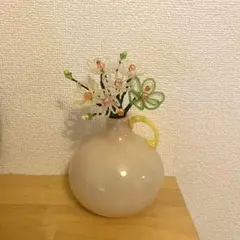 【No.2】ビーズフラワー 花束 一輪挿し ハンドメイド
