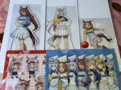 ラウンドワン×ウマ娘　アクリルスタンド　オグリ　スーパークリーク　ベルノ　特典付