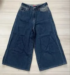 Betty Smith ベティスミス　ワイドレッグ　ガウチョ　デニムパンツ　Ｍのサムネイル