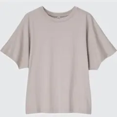 UNIQLO ドルマンT クルーネック Tシャツ グレー XLのサムネイル